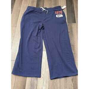 Grayson Threads Size 2X Navy Blue 1978 NYC wide leg Sweat Pants NWT